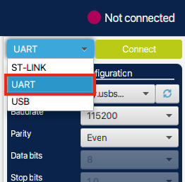 connecting to device over uart