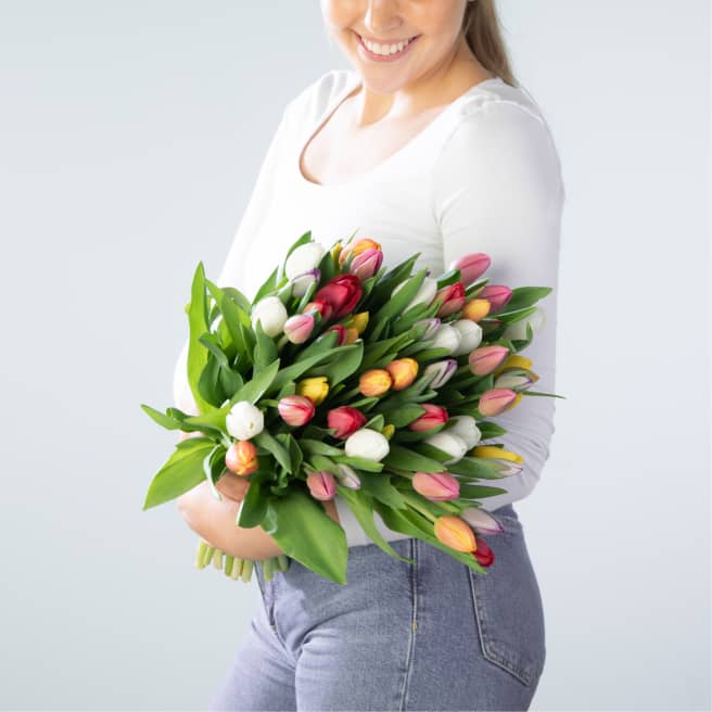 Bunte Tulpen 50 Stiele