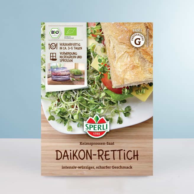 Daikon-Rettich Keimsprossen BIO