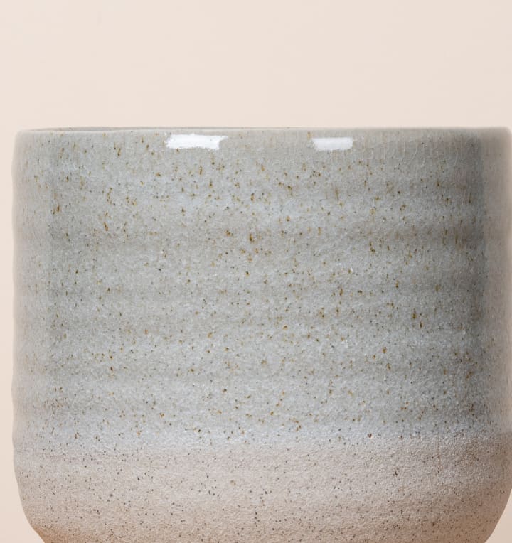 Übertopf Keramik Sand Graublau - 10,5 cm
