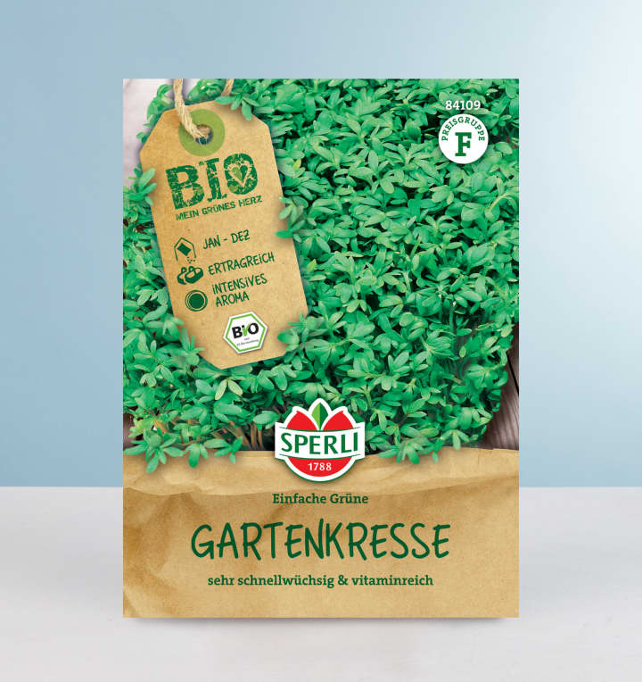 Gartenkresse 'Einfache Grüne' Samen BIO