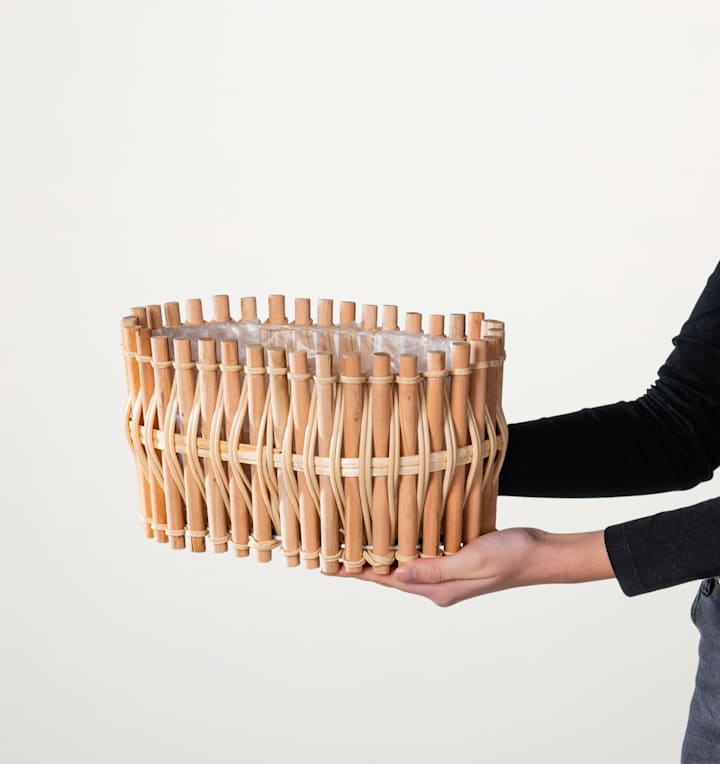 Kleiner Pflanzkübel Aus Zement – Jurassic-Kollektion, Grau, Handgefertigt, Wasserdicht, 27,9 Cm Länge