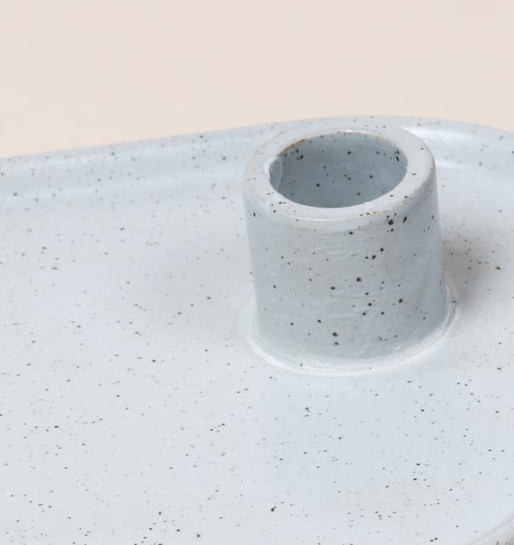 Keramik Kerzenteller Grau