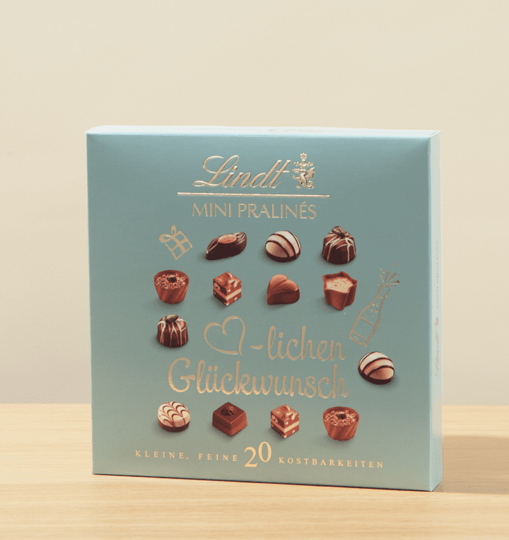 Herbstgruß mit Lindt Pralinés Glückwunsch 100g