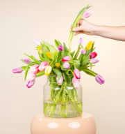 Tulpen Mix 30 Stiele mit Lieblings-Vase M