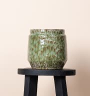 Keramik Übertopf Grün - 15 cm