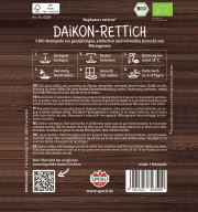 Daikon-Rettich Keimsprossen Saatscheiben BIO