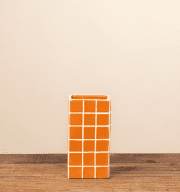 Keramikvase Fliesendesign Orange