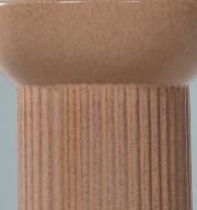 Keramikvase Rille-Design Beige