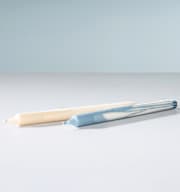 Stabkerzen Blau Beige 2-er Set