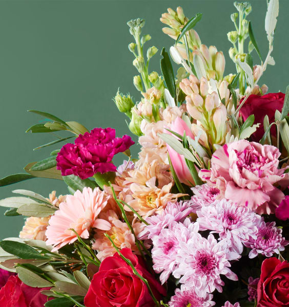 Blumenstrauß Amalia mit Chrysanthemen, Gerbera, Nelken