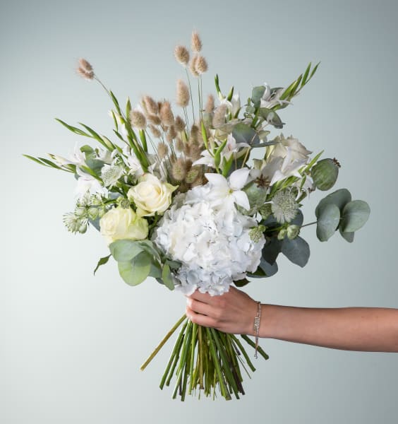 Blumenbund Elisa Größe L mit Gladiolen, Hortensien, Mohn