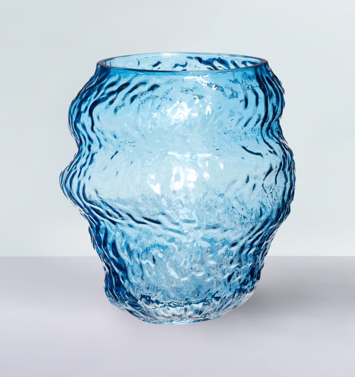 Hübsch Interior Vase Aurora Blau