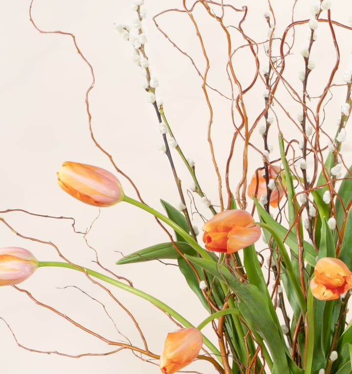 Französische Tulpen in Orange mit Lieblings-Vase L