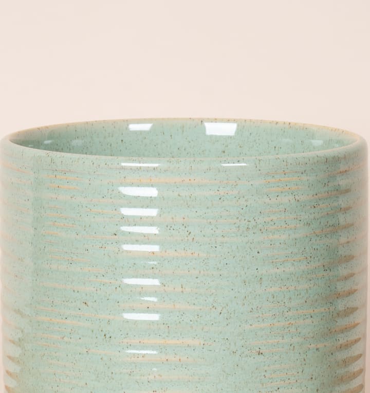 Keramik Übertopf Grün - 12 cm