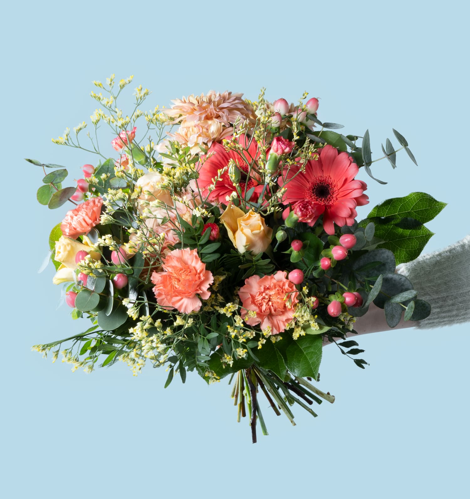 Happy Birthday Blumenstrauß In Rosa - Mit Lilien, Rosen & Craspedia, 7-Tage Frischegarantie