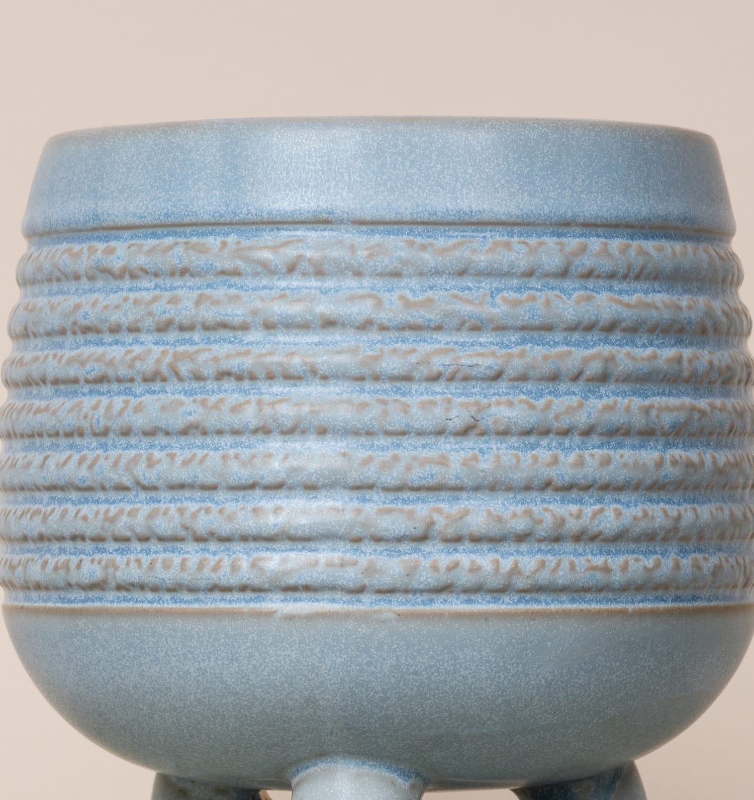 Vase Übertopf Keramik Blau - 14 cm