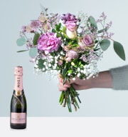 Blumenpost mit Moet Rosé Champagner