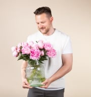 Pfingstrosen in Rosa 20 Stiele mit gratis Lieblings-Vase L