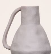 Keramik Vase Henkel Taupe