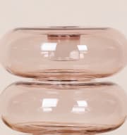 Glas Kerzenhalter Rosa