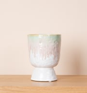 Keramik Übertopf Rosa/Mint - 12 cm