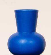 Steingut Vase Blau