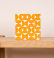 Papierservietten Musterdesign Orange/Weiß  - 20 tlg.