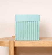 Papier Geschenkbox Mint Stripe L