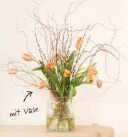 Französische Tulpen in Orange mit Lieblings-Vase L