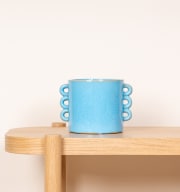 Keramik Übertopf Blau - 12cm