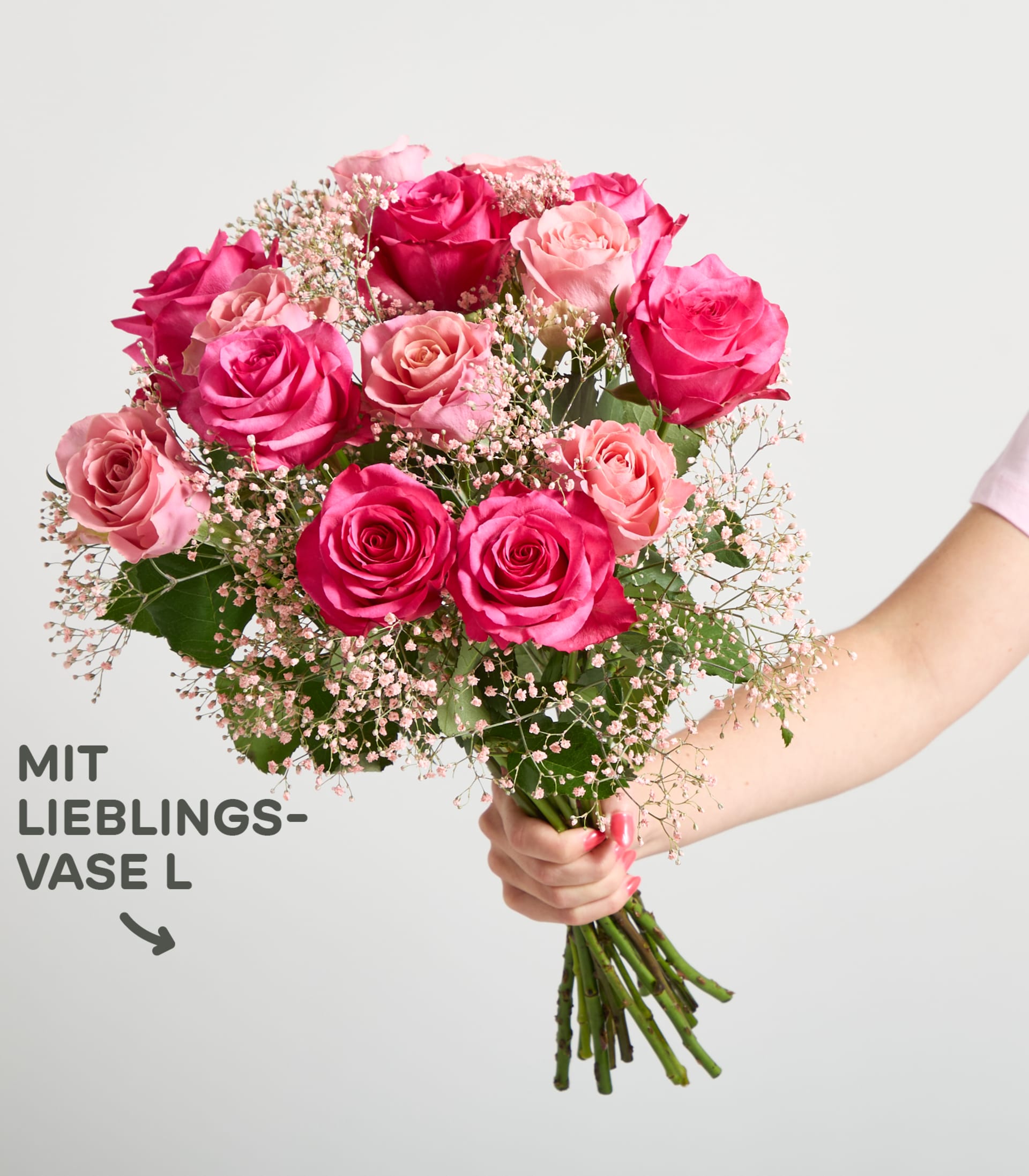 Sweet Roses mit Lieblingsvase L