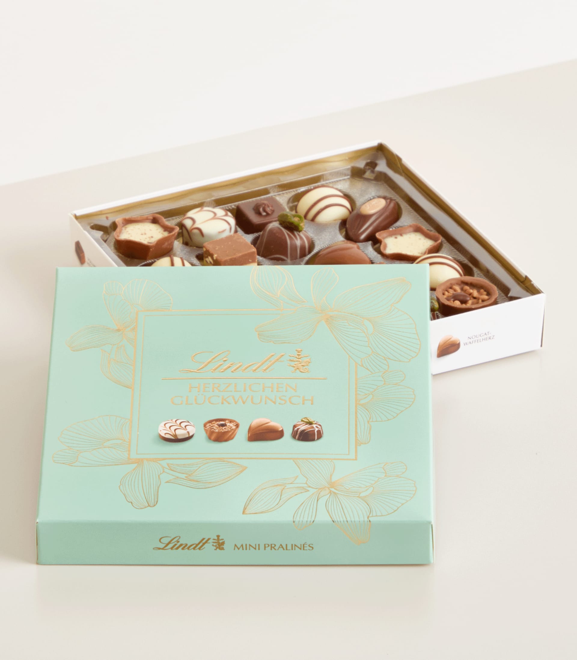 Frühling mit Lindt Pralinés Glückwunsch 100g