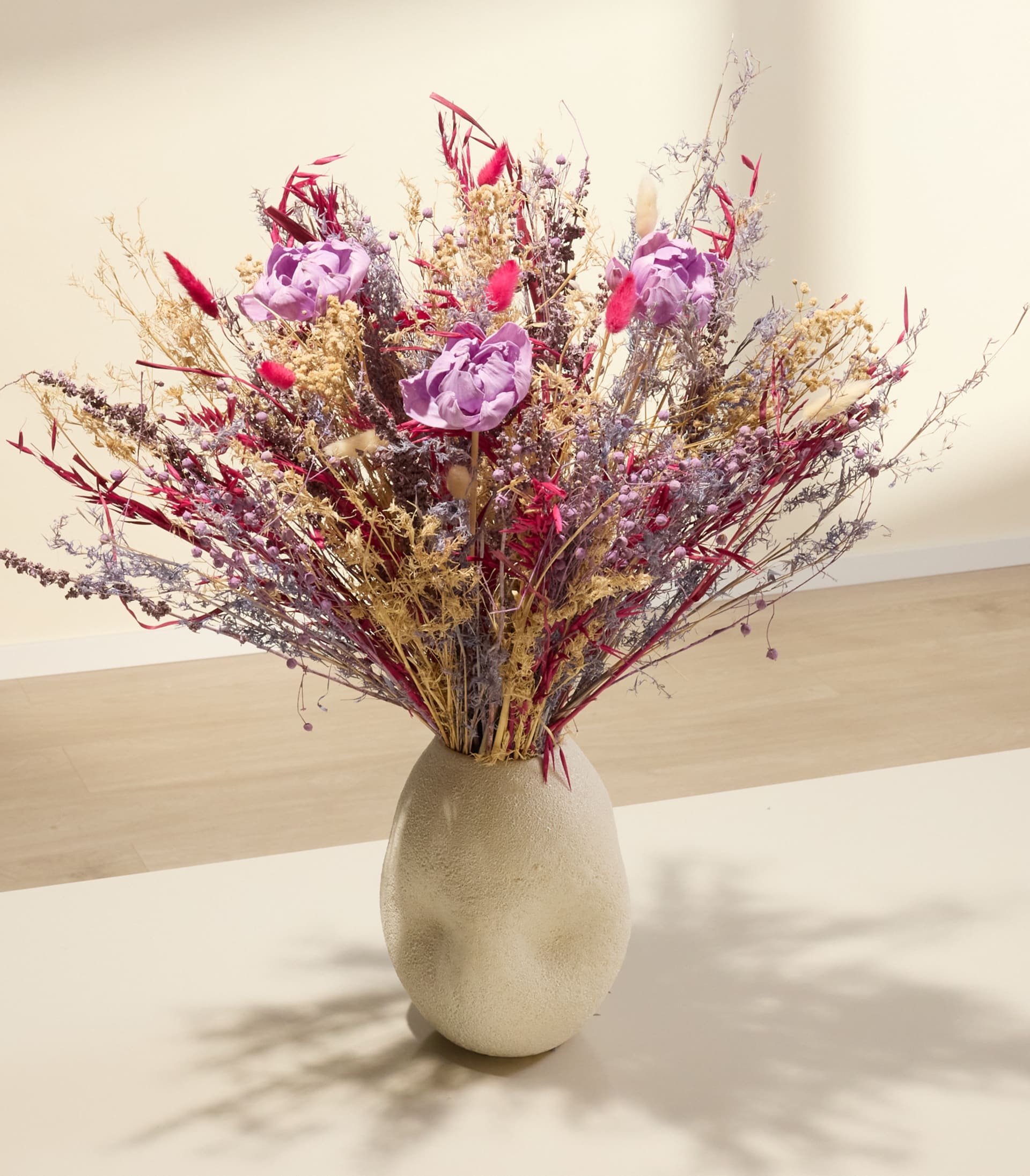 Trockenblumenstrauß Lila Romantik