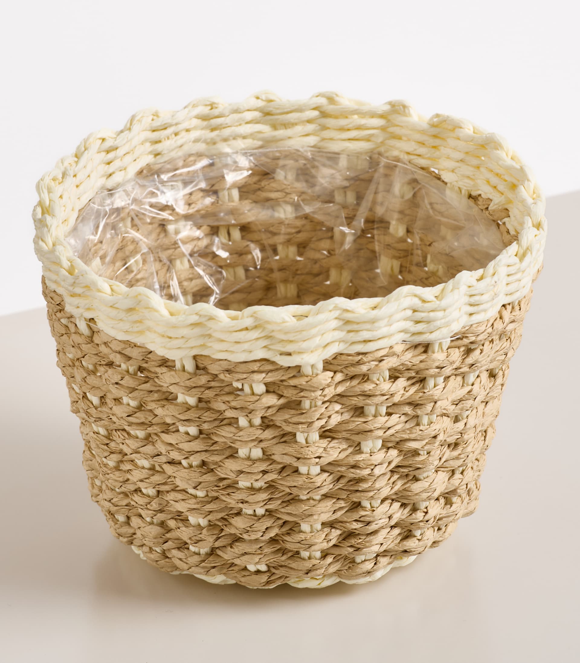 Papier Korb Natur Creme - 15cm