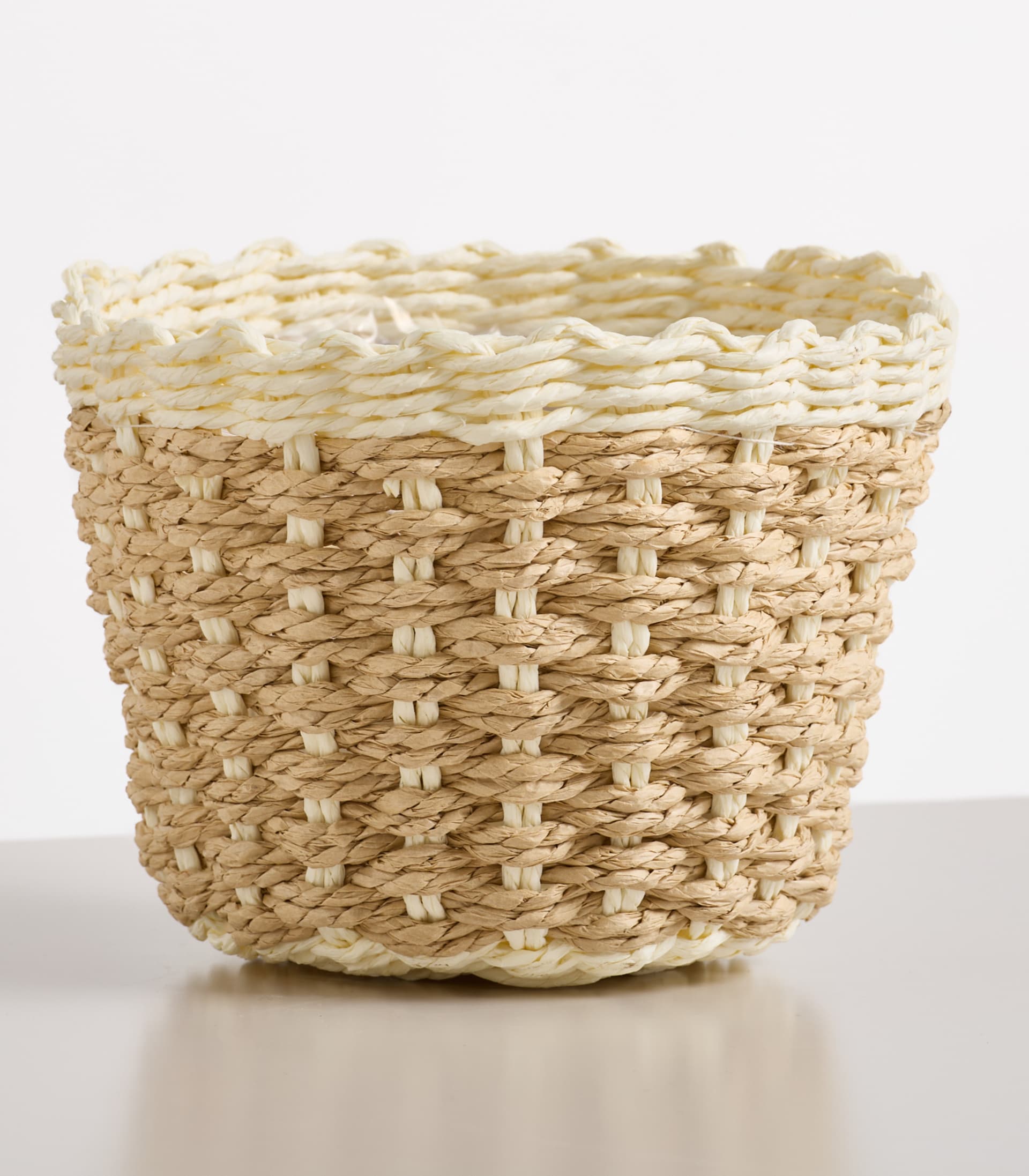 Papier Korb Natur Creme - 15cm