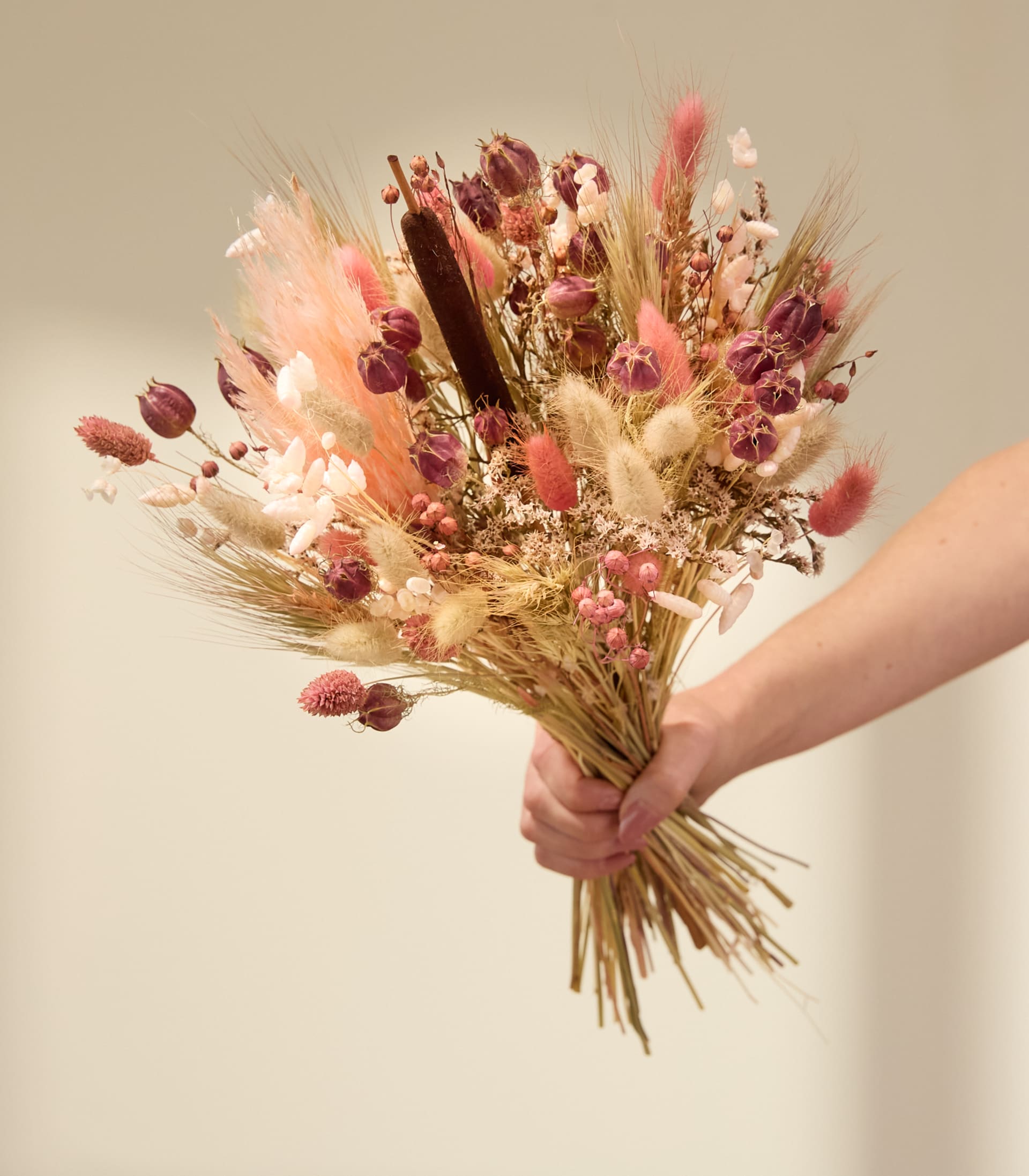 Trockenblumenstrauß Rosy Blaze