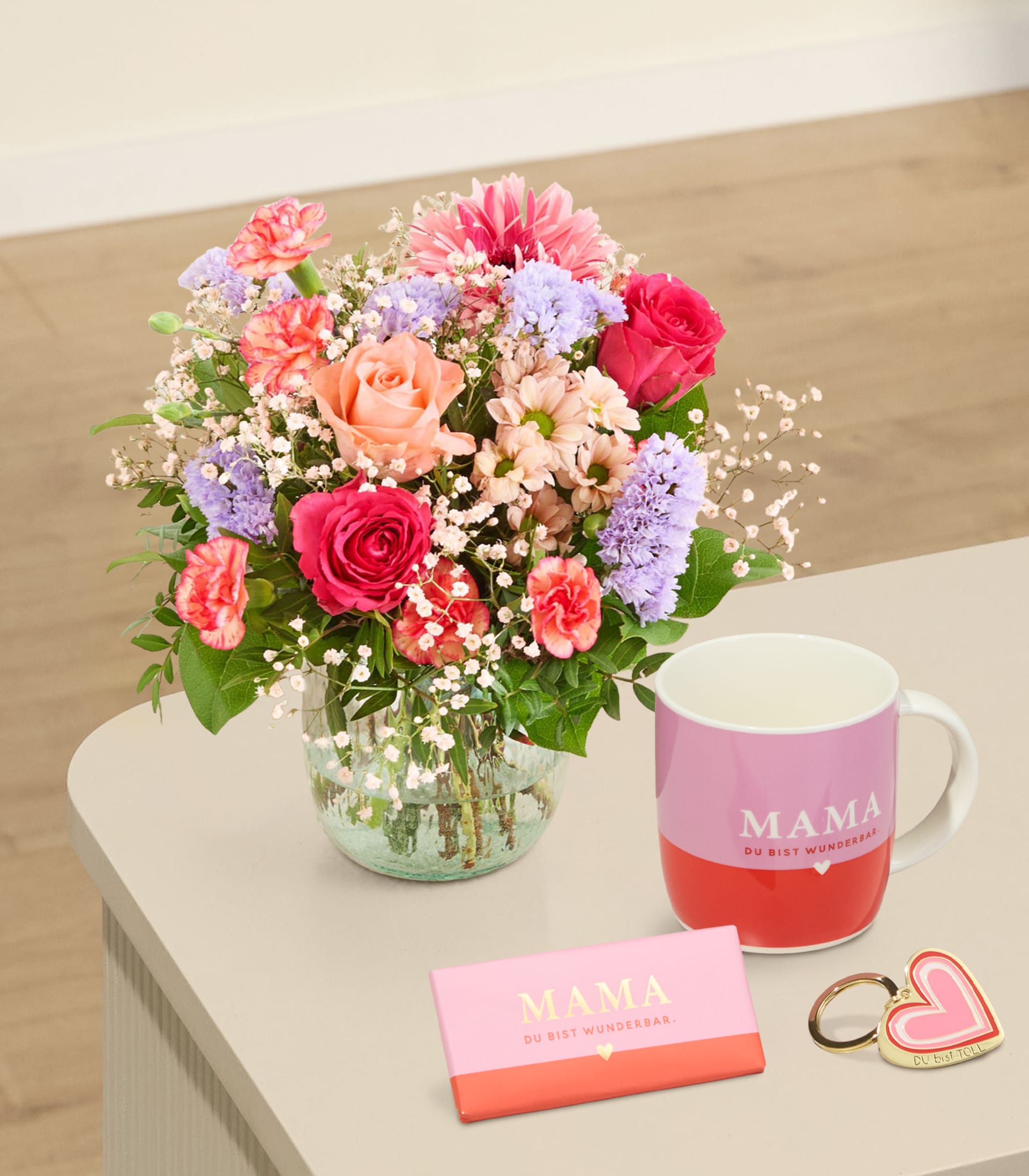 Beste Mama mit Geschenkset Mama du bist wunderbar