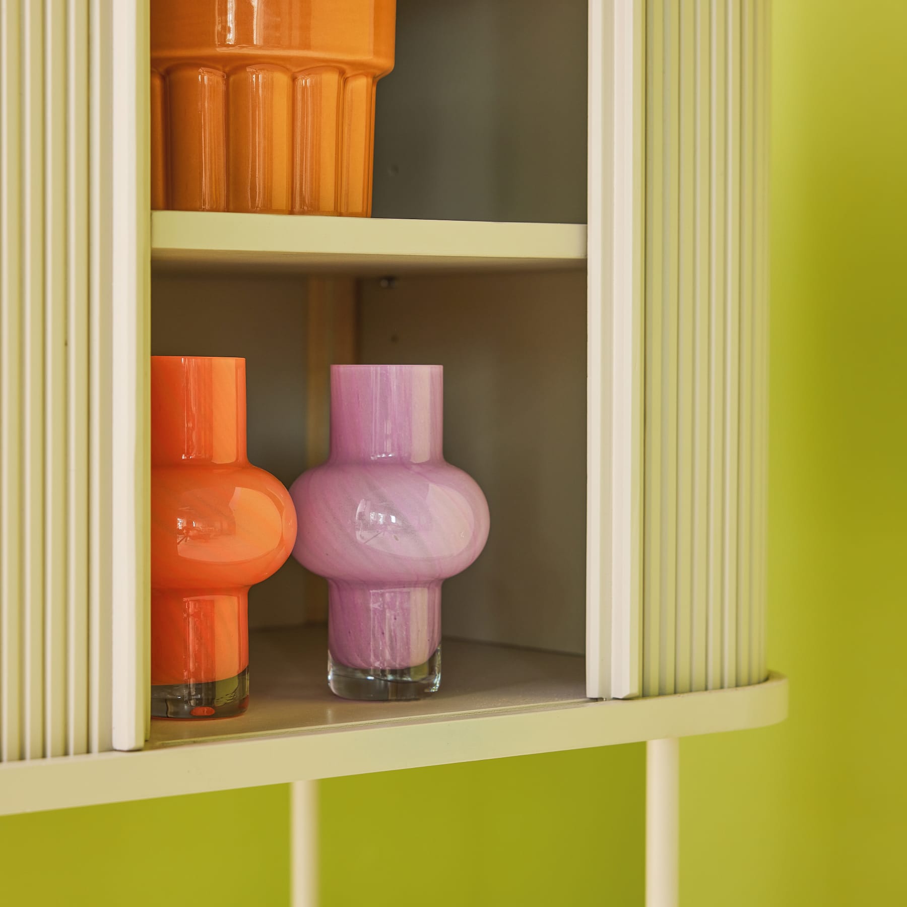 Glas Vase Flieder Klein