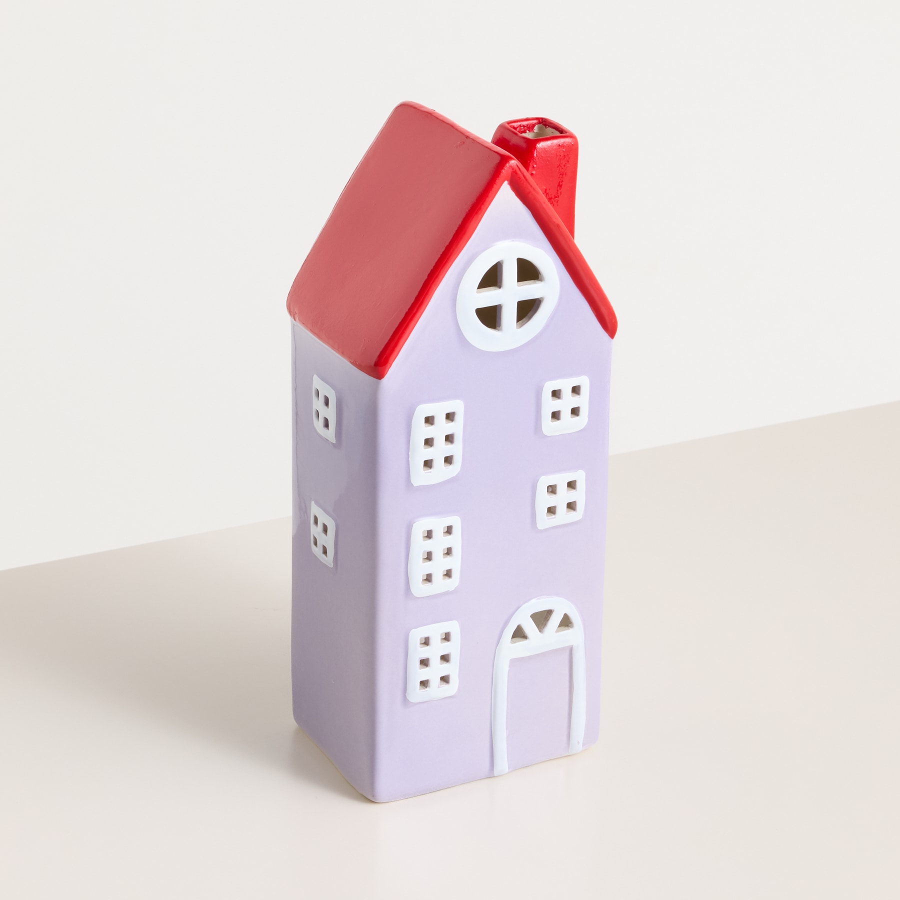 Deko Keramik Haus Flieder