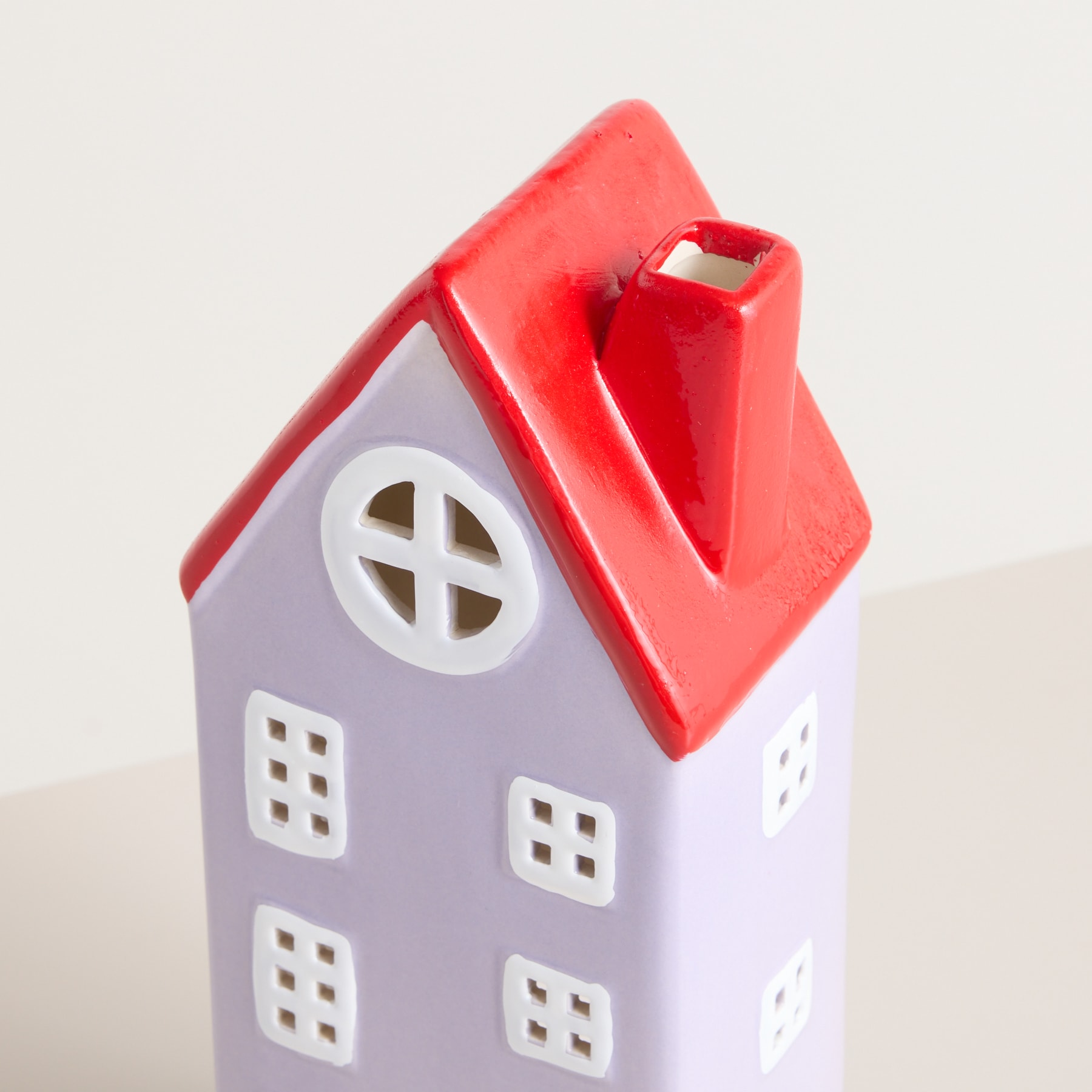 Deko Keramik Haus Flieder
