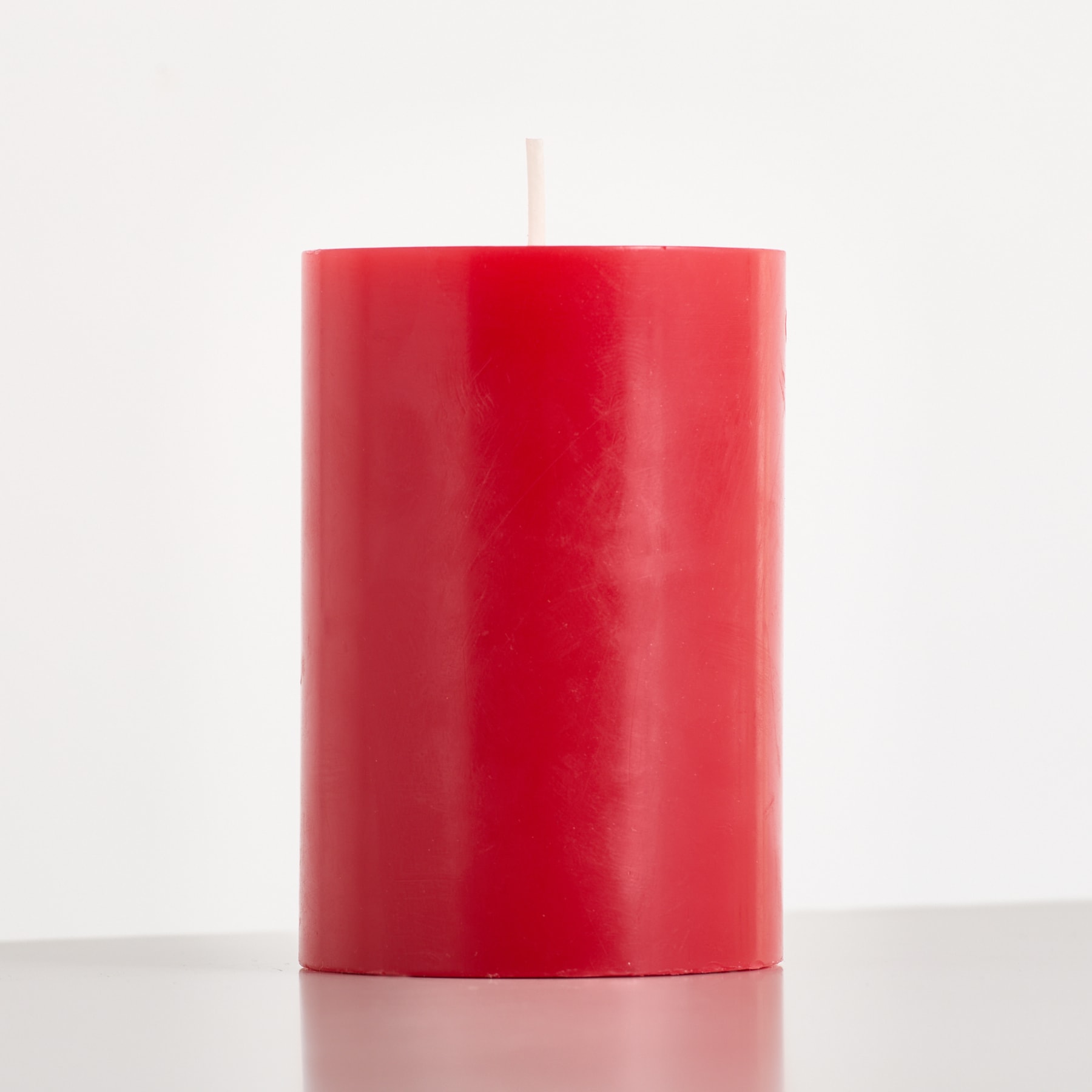 Wachs Kerze Rot - 10 cm