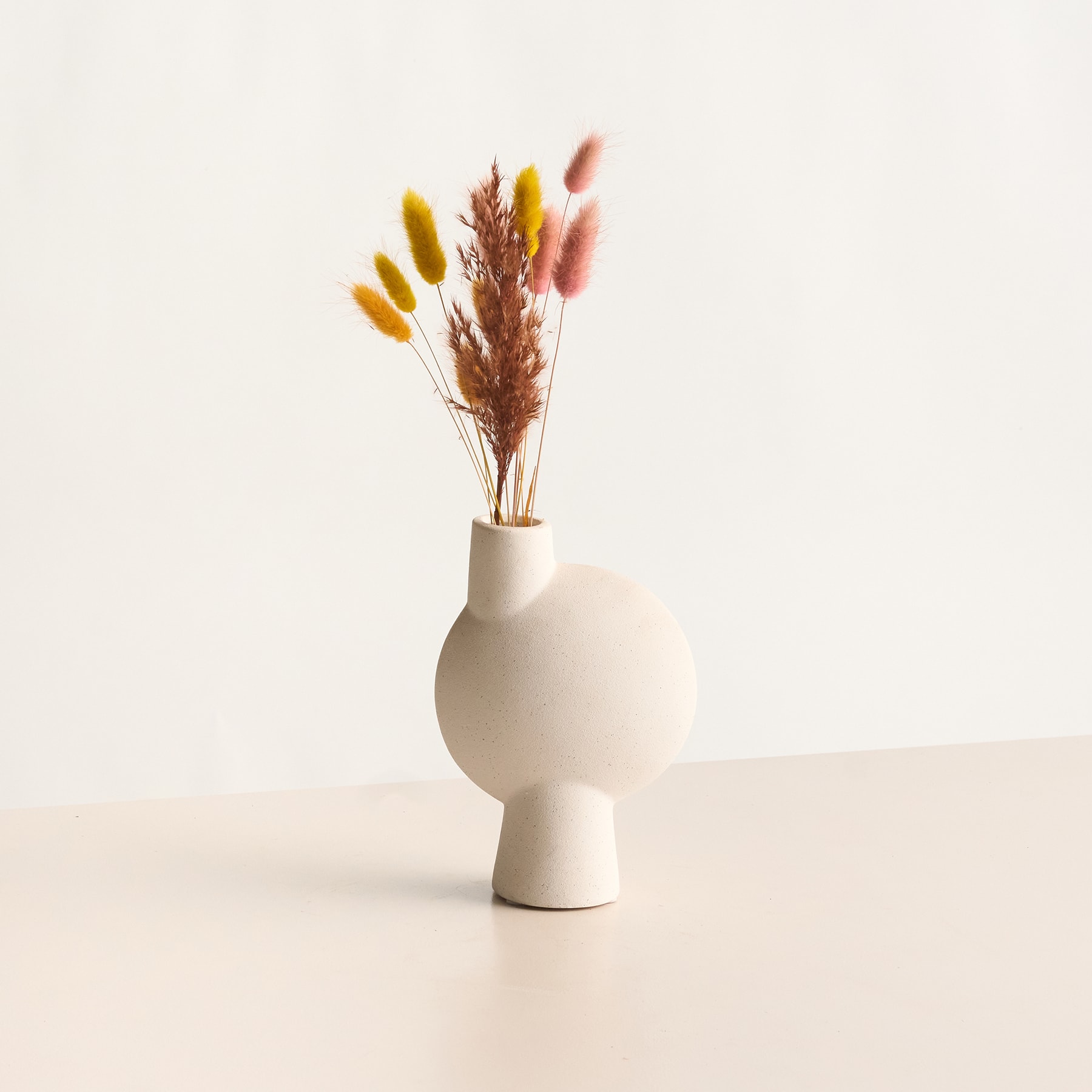 Keramik Vase Klein Weiß