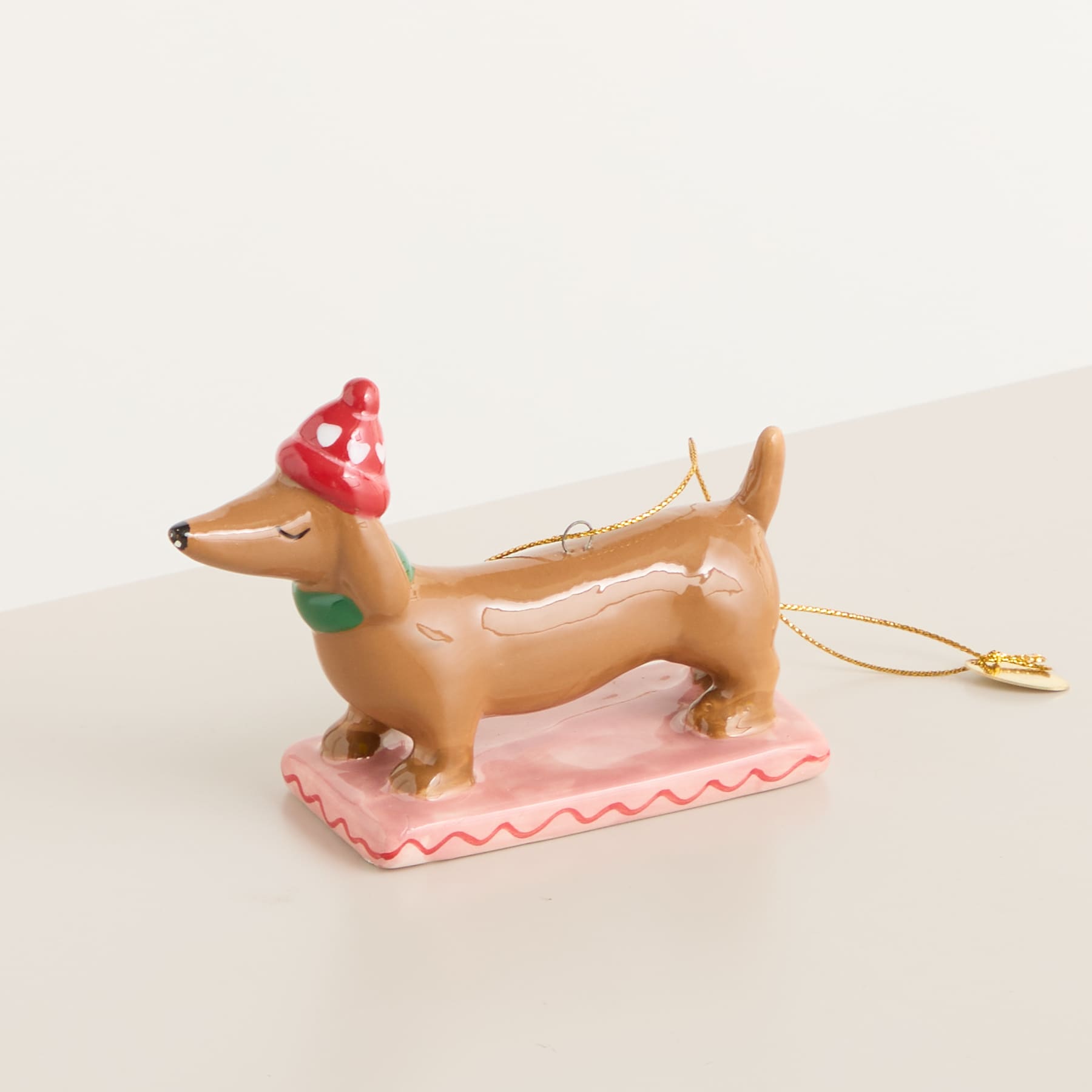 Dekohänger Ornament Keramik Hund
