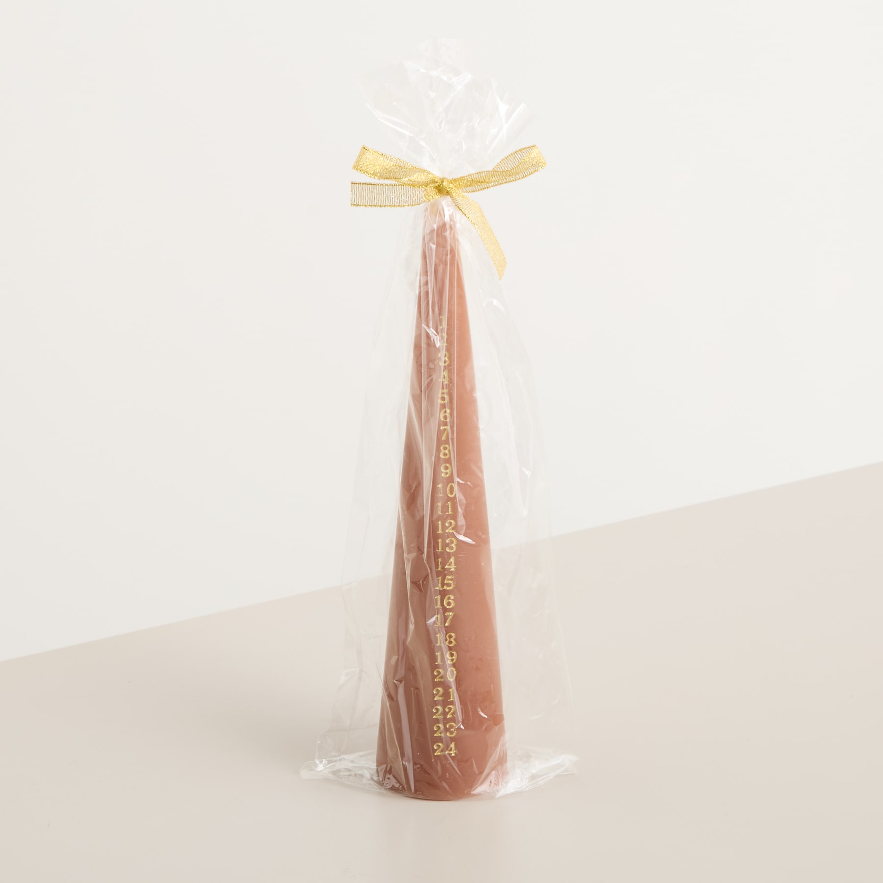 Adventskalender-Kerze Braun
