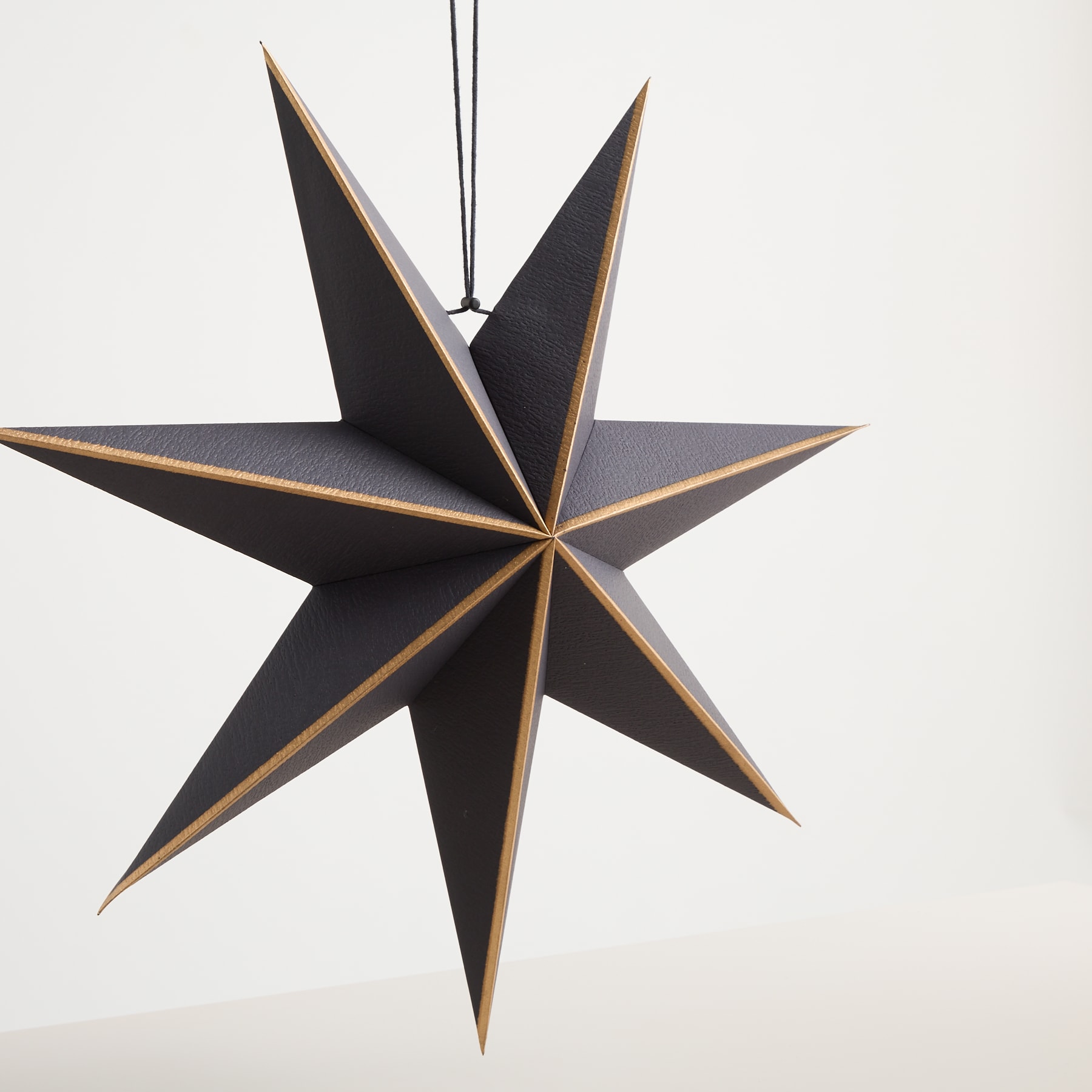 Papier Dekohänger Stern Schwarz L