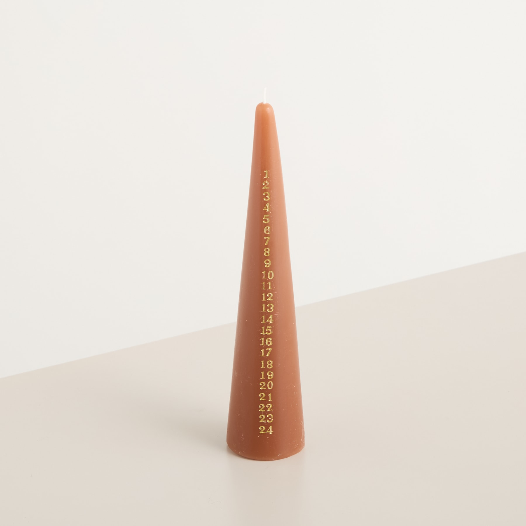 Adventskalender-Kerze Braun