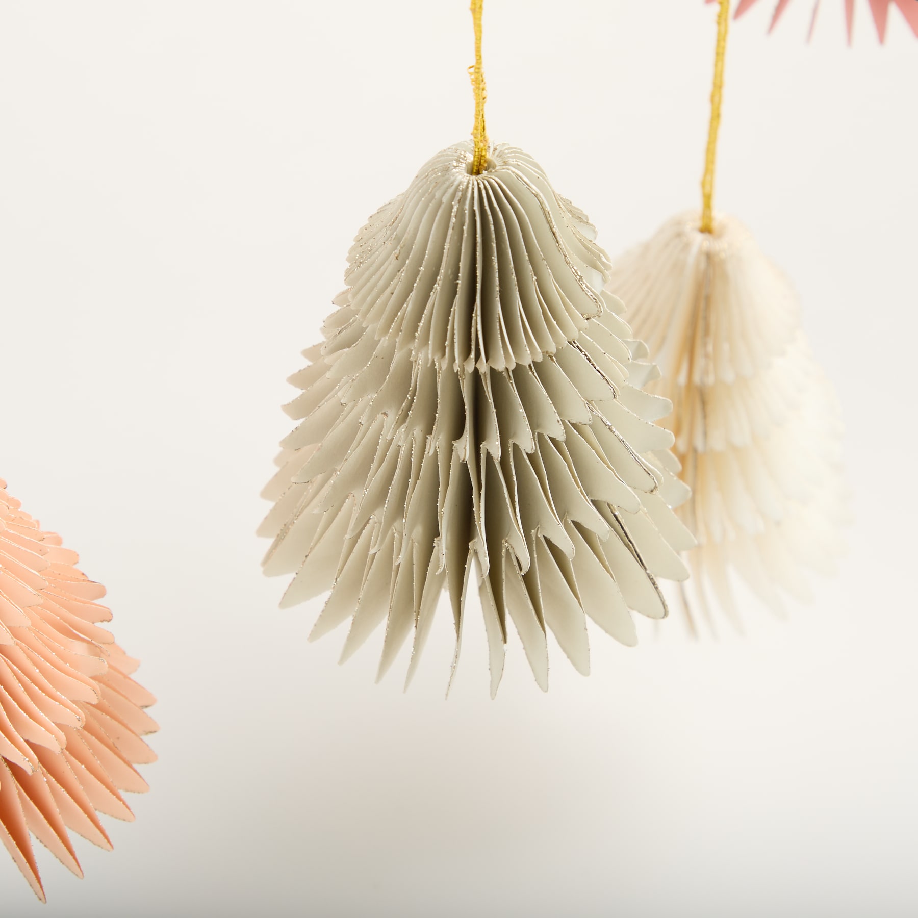 Papier Dekohänger Ornament Baum 4er-Set