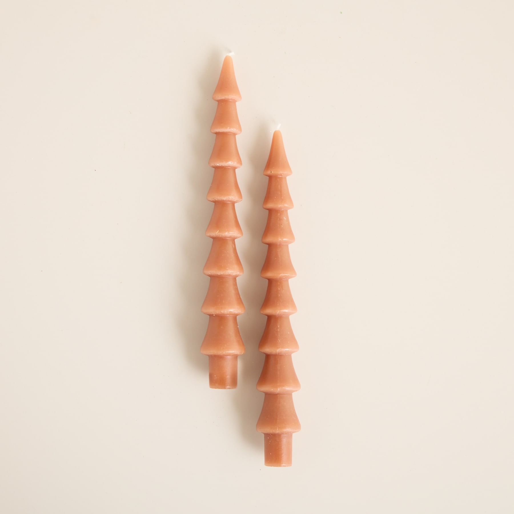 Stabkerze Tannenbaum Braun 2er-Set
