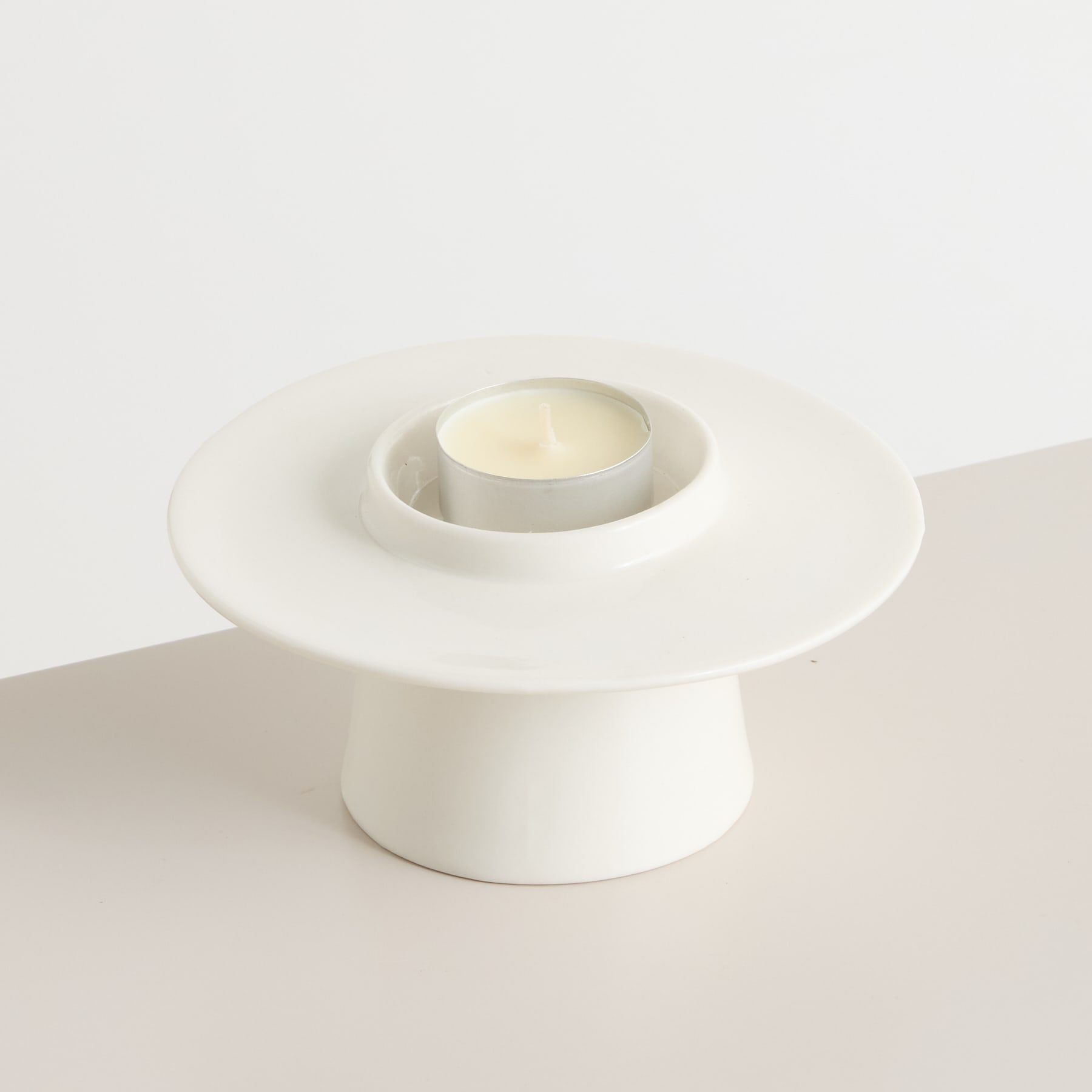 Keramik Kerzenhalter Creme